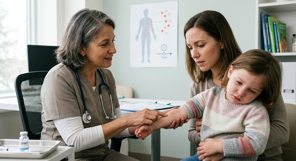 Measles symptoms: timeline, rash pattern, when to seek care